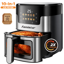 Load image into Gallery viewer, Air Fryer, 7.5QT Air Fryer Oven Oilless Cooker, 10-in-1 Hot Air Fryers with Digital LED Touch Screen, 10 Preset Cookings, Dishwasher-Safe Basket, Including Air Fryer Paper Liners 100PCS