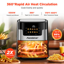Load image into Gallery viewer, Air Fryer, 7.5QT Air Fryer Oven Oilless Cooker, 10-in-1 Hot Air Fryers with Digital LED Touch Screen, 10 Preset Cookings, Dishwasher-Safe Basket, Including Air Fryer Paper Liners 100PCS