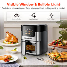 Load image into Gallery viewer, Air Fryer, 7.5QT Air Fryer Oven Oilless Cooker, 10-in-1 Hot Air Fryers with Digital LED Touch Screen, 10 Preset Cookings, Dishwasher-Safe Basket, Including Air Fryer Paper Liners 100PCS