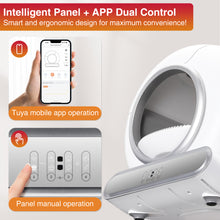 Load image into Gallery viewer, Famistar Self Cleaning Cat Litter Box, Automatic Litter Box Smart Scooping and Odor Removal, APP Remote Control, Support 2.4G WiFi for Multiple Cats, 2 Rolls of Garbage Bags Free Gift