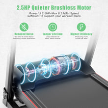 Load image into Gallery viewer, Famistar JK1607 Folding Electric Treadmill for Home Jogging Running with 2.5HP 3 Manual Incline | MP3 Player | Safety Key | LCD Display | Cup Holder - Portable Space Saving - Free Gift 2 Knee Straps