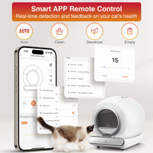 Load image into Gallery viewer, Famistar Self Cleaning Cat Litter Box, Automatic Litter Box Smart Scooping and Odor Removal, APP Remote Control, Support 2.4G WiFi for Multiple Cats, 2 Rolls of Garbage Bags Free Gift