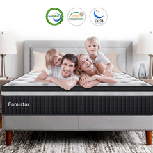 Load image into Gallery viewer, King Mattress, Famistar 14 Inch Memory Foam Mattress King Size, Innerspring Hybrid King Bed Mattress in a Box Medium Firm with Motion Isolation & Strong Support & Pressure Relief, CertiPUR-US