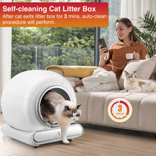 Load image into Gallery viewer, Famistar Self Cleaning Cat Litter Box, Automatic Litter Box Smart Scooping and Odor Removal, APP Remote Control, Support 2.4G WiFi for Multiple Cats, 2 Rolls of Garbage Bags Free Gift