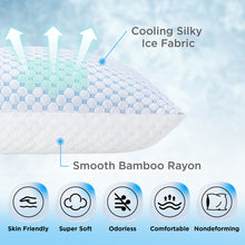Load image into Gallery viewer, Famistar Pillows Queen Size Set of 2, Memory Foam Cooling Bed Pillows Hotel Reversible Pillow with Washable Removable Cover for Back, Stomach or Side Sleepers, OEKO-TEX Certified, 20" x 30"