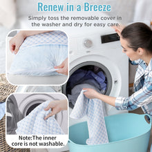 Load image into Gallery viewer, Famistar Pillows Queen Size Set of 2, Memory Foam Cooling Bed Pillows Hotel Reversible Pillow with Washable Removable Cover for Back, Stomach or Side Sleepers, OEKO-TEX Certified, 20" x 30"