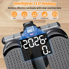 Load image into Gallery viewer, Steppers for Exercise at Home, Mini Stair Stepper with Resistance Bands, Climber Machine 300lb Capacity, LCD Digital Monitor, Portable Adjustable Stair Stepper Exercise Equipment for Full Body Workout