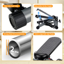 Load image into Gallery viewer, Famistar Mini Stair Steppers Machine for Exercise at Home with Resistance Bands, 300LB Capacity, LCD Display, Adjustable Stride, Dual Hydraulic Design, Free Non-Slip Mat Gift