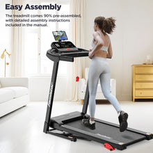 Load image into Gallery viewer, Famistar 2.5HP Folding Treadmill w/ Incline, 300lbs Capacity, Treadmill for Home, 64+3+3+1 Programs, APP&HiFi Stereo Speakers, 7.5MPH, Shock-Absorbing System, Portable Walking Running Machine