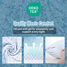 Load image into Gallery viewer, Famistar Pillows Queen Size Set of 2, Memory Foam Cooling Bed Pillows Hotel Reversible Pillow with Washable Removable Cover for Back, Stomach or Side Sleepers, OEKO-TEX Certified, 20" x 30"
