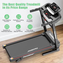 Load image into Gallery viewer, Famistar JK1607 Folding Electric Treadmill for Home Jogging Running with 2.5HP 3 Manual Incline | MP3 Player | Safety Key | LCD Display | Cup Holder - Portable Space Saving - Free Gift 2 Knee Straps