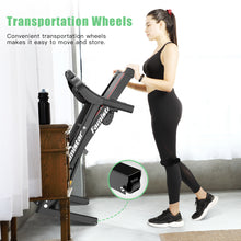 Load image into Gallery viewer, Famistar JK1607 Folding Electric Treadmill for Home Jogging Running with 2.5HP 3 Manual Incline | MP3 Player | Safety Key | LCD Display | Cup Holder - Portable Space Saving - Free Gift 2 Knee Straps