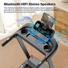 Load image into Gallery viewer, Famistar 2.5HP Folding Treadmill w/ Incline, 300lbs Capacity, Treadmill for Home, 64+3+3+1 Programs, APP&HiFi Stereo Speakers, 7.5MPH, Shock-Absorbing System, Portable Walking Running Machine