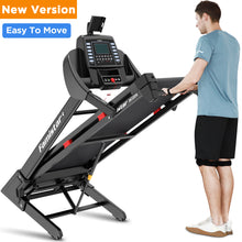 Load image into Gallery viewer, Famistar 4.5HP Folding Treadmill for Home with 15 Levels Auto Incline, 300LB Capacity, 10MPH Speed Controls, App Control, New Version, Black