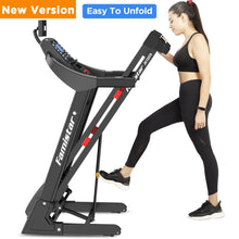Load image into Gallery viewer, Famistar 4.5HP Folding Treadmill for Home with 15 Levels Auto Incline, 300LB Capacity, 10MPH Speed Controls, App Control, New Version, Black